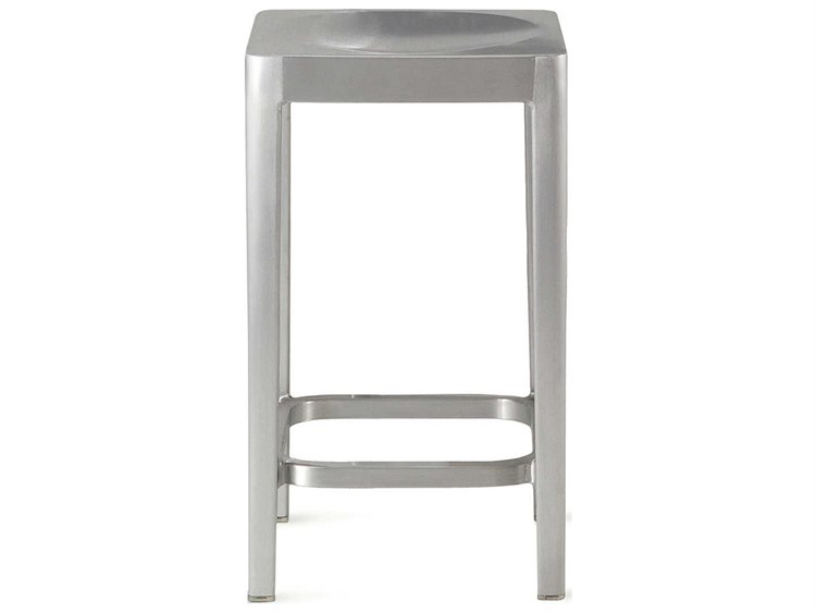 Emeco Outdoor Brushed Aluminum 24'' High Counter Stool