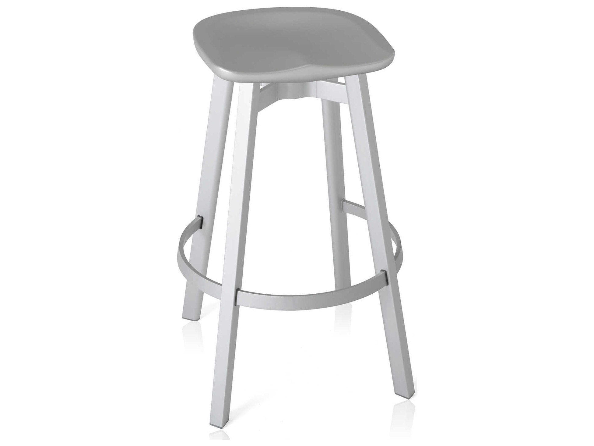 Emeco Outdoor Su By Nendo Aluminum Natural Anodized Bar Stool with
