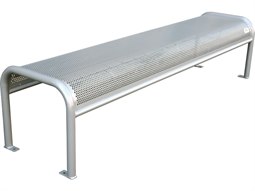 EMU Valles Steel Glossy Silver Backless Bench