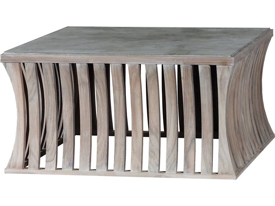Elk Outdoor Bridgestone Latte Wax 35 Wide Teak Square Coffee Table 7118509 - Square Teak Coffee Table Outdoor