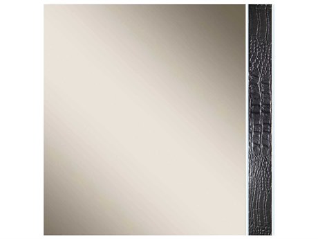 Luxecor Respite Black High Gloss Wall Mirror Square