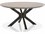Essentials for Living District Industry 60" Round Ivory Concrete Brass Dining Table  ESL4632RDBRAIVO