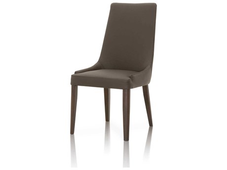 Luxecor Respite Leather Rubberwood Brown Upholstered Side Dining Chair Set of 2