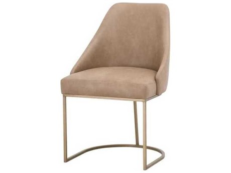 Luxecor Respite Brown Leather Armless Dining Chair, Set of 2