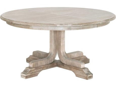 Luxecor Respite Extendable Round Wood Natural Gray Dining Table