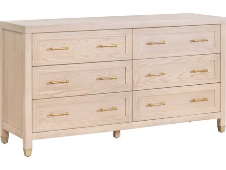 Luxecor Respite 6-Drawers Brown Oak Wood Double Dresser