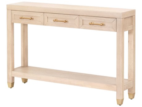 Luxecor Respite Narrow Rectangular Wood Light Honey Oak Console Table