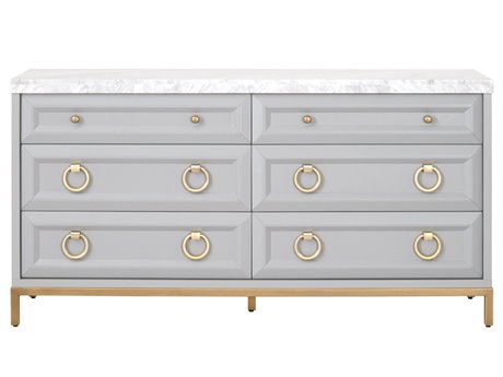 Luxecor Respite 6-Drawers Gray Acacia Wood Double Dresser