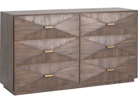 Luxecor Respite 6-Drawers Acacia Wood Double Dresser