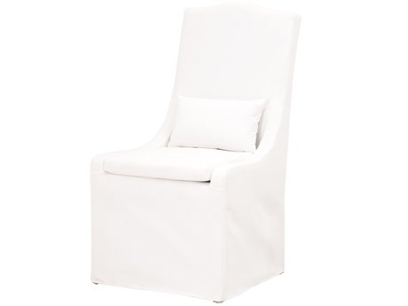 Essentials for Living Colette Ash Wood White Upholstered Side Dining Chair