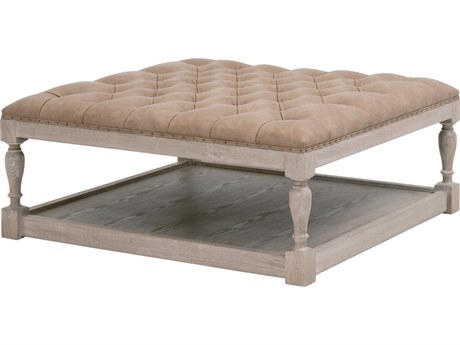 Essentials for Living Essentials Square Leather Coffee Table