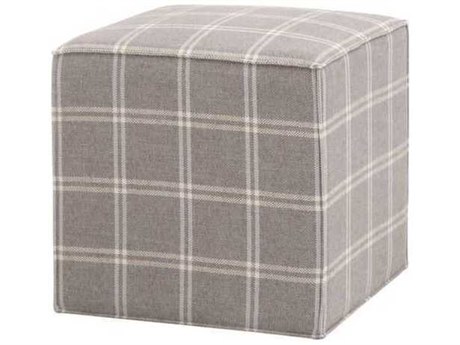 Luxecor Respite Gray Upholstered Ottoman