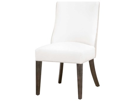 Luxecor Respite Ash Wood White Upholstered Side Dining Chair