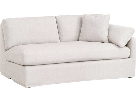 Essentials for Living Stitch & Hand Lena RAF Bisque Espresso Cream Upholstered Loveseat