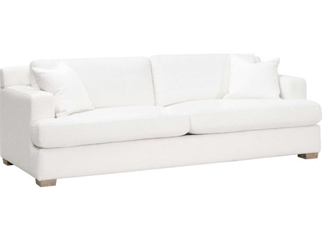 Essentials for Living Stitch & Hand Dean Boucle Snow Natural Gray Oak White Upholstered Sofa