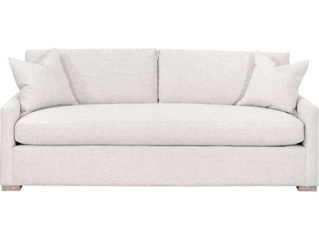 Luxecor Respite Performance Stone Basketweave Natural Gray Oak White Upholstered Sofa Bed