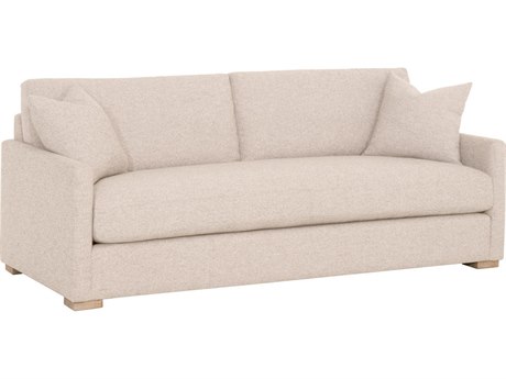 Luxecor Respite Stone Basketweave Natural Gray White Upholstered Sofa