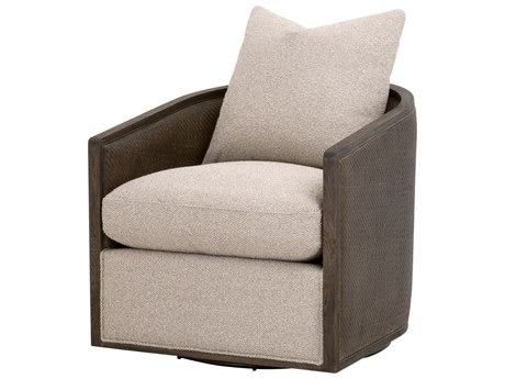 Luxecor Respite Swivel Brown Club Chair