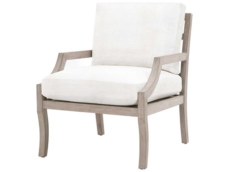 Luxecor Respite White Fabric Accent Chair
