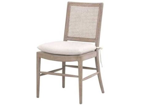 Luxecor Respite Oak Wood Natural Upholstered Armless Dining Chair, Set of 2