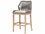 Essentials for Living Woven Loom Fabric Upholstered Mahogany Wood Taupe & White Bar Stool  ESL6808BSWTAPUMNG