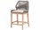 Essentials for Living Woven Loom Fabric Upholstered Mahogany Wood Taupe & White Counter Stool  ESL6808CSWTAPUMNG