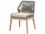 Essentials for Living Woven Loom Mahogany Wood Gray Fabric Upholstered Side Dining Chair (Price Includes Two)  ESL6808KDWTAFPUMNG