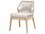 Essentials for Living Woven Mahogany Wood Gray Fabric Upholstered Side Dining Chair  ESL6808KDPLAFLGRYNG