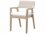 Essentials for Living Woven Lucia Mahogany Wood Brown Fabric Upholstered Arm Dining Chair  ESL6810WTRLGRYNG