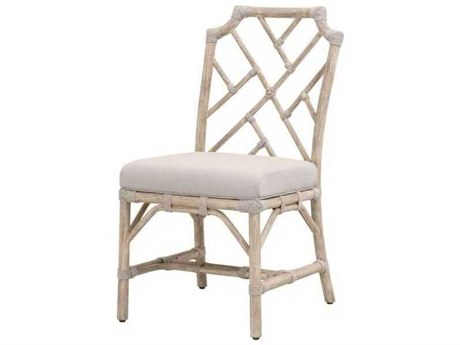Luxecor Respite Mahogany Wood Natural Armless Dining Chair, Set of 2