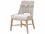 Essentials for Living Woven Mahogany Wood Gray Fabric Upholstered Side Dining Chair (Price Includes Two)  ESL6850DOVWHTNG