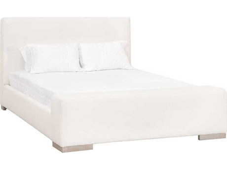 Essentials for Living Stitch & Hand Warren White Oak Wood Upholstered Queen Panel Bed