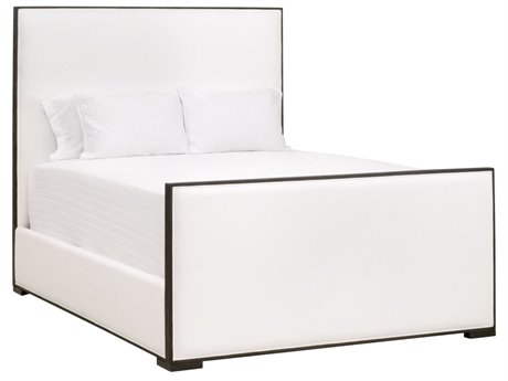 Luxecor Respite Bedroom White Oak Wood Upholstered Queen Panel Bed