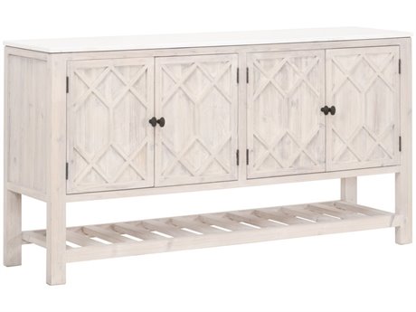 Luxecor Respite 67" Pine Wood White Wash Quartz Sideboard