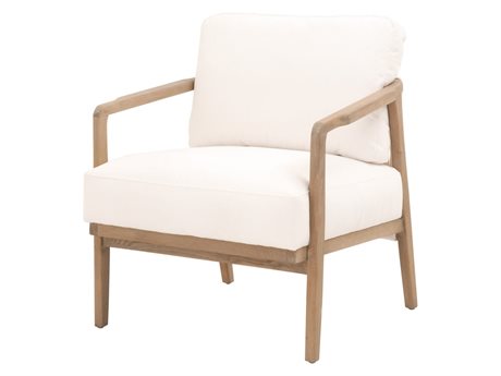 Luxecor Respite White Fabric Accent Chair