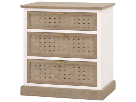 Essentials for Living Bella Antique Smoke Gray Oak White Wood Accent Chest