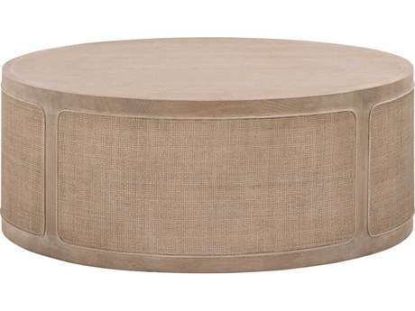 Luxecor Respite Round Wood Smoke Gray Oak Coffee Table