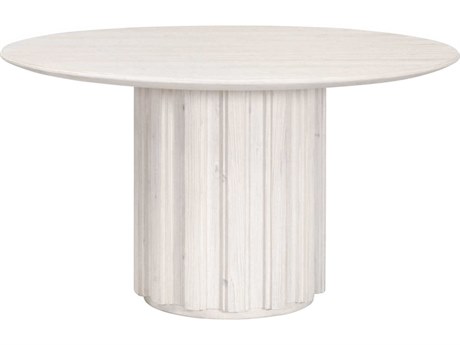 Luxecor Respite Round Wood White Wash Pine Dining Table