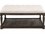 Essentials for Living Sample Cambridge Pewter Top Grain Leather / Drift Matte Brown Oak 41'' Wide Square Coffee Table  ESLZS0712
