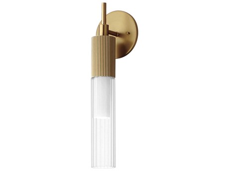 ET2 Reeds 1-Light Gold Glass LED Wall Sconce