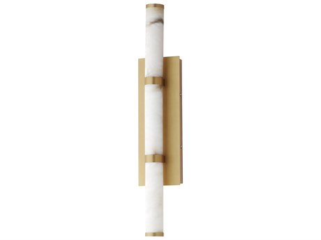 ET2 Aragon 3-Light White Alabaster Gold Wall Sconce