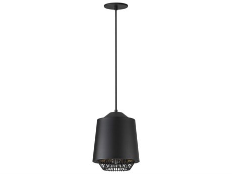 ET 1-Light Black Gold LED Cylinder Mini Pendant