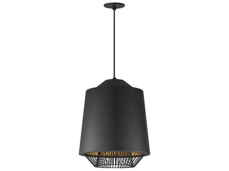 ET2 Phoenix 1-Light Black Gold LED Cylinder Pendant