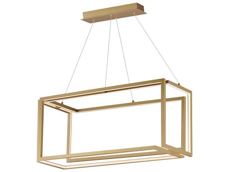 ET2 Penrose 1-Light Gold LED Geometric Linear Island Pendant