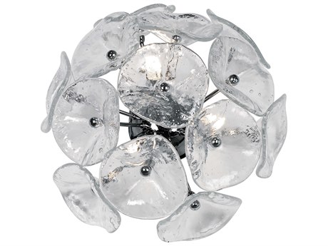 ET 3-Light Polished Chrome Glass Wall Sconce