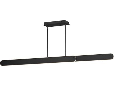 T2 Belt 2-Light Black Linear Island Pendan