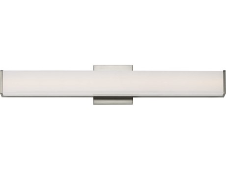 ET2 Baritone 1-Light Satin Nickel Glass LED Vanity Light