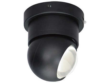 ET 1-Light Black LED Round Flush Mount