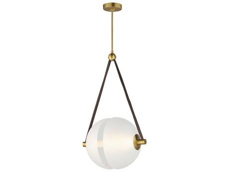 ET2 Dispatch 1-Light Natural Aged Brass Globe Pendant