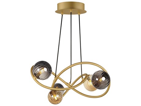 ET2 Planetary 5-Light Gold Globe Chandelier